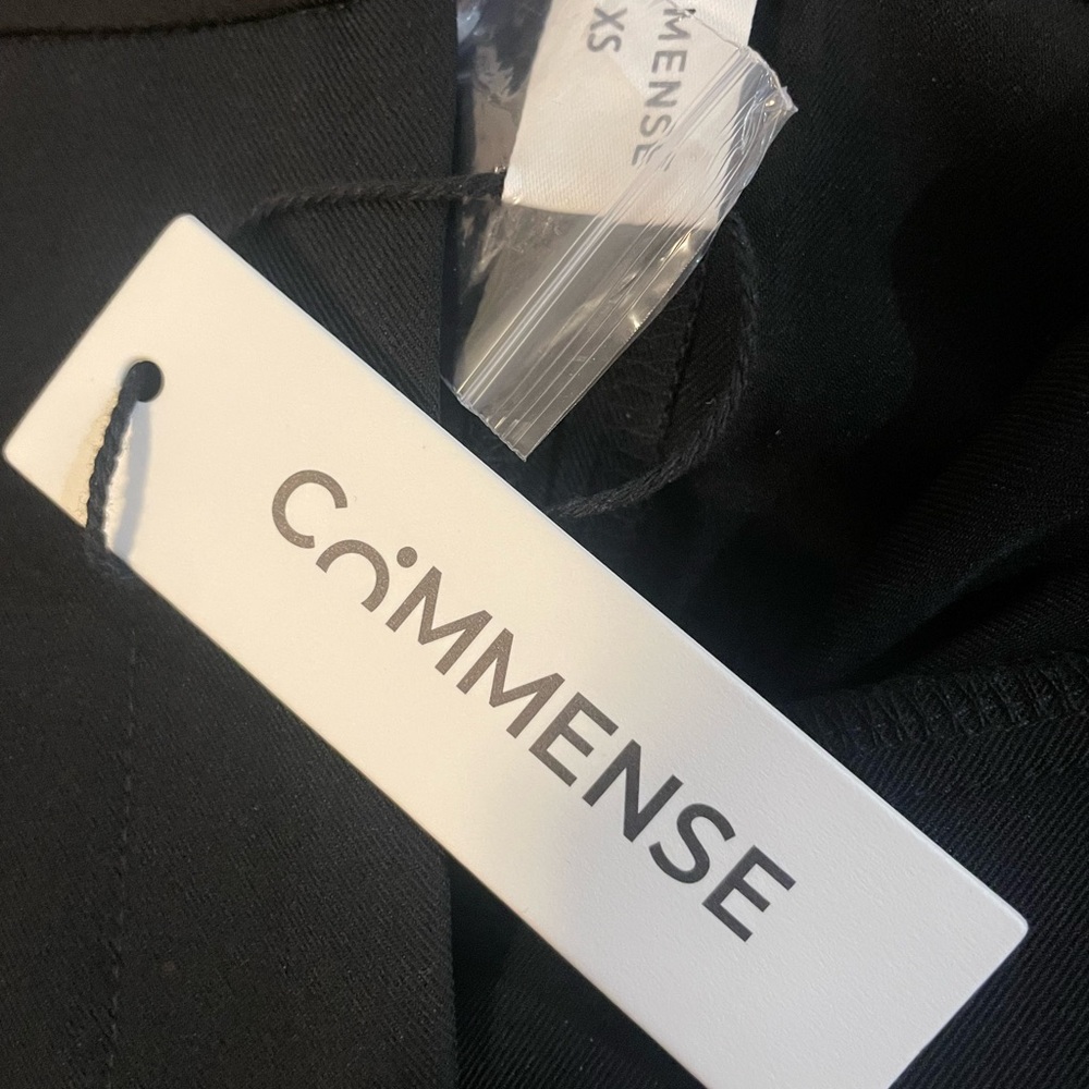 Commense Black Business Casual Pockets wide straight Pants - Picture 3 of 4